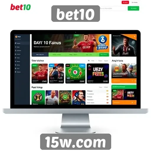 Interface do usuário do site bet10 em destaque